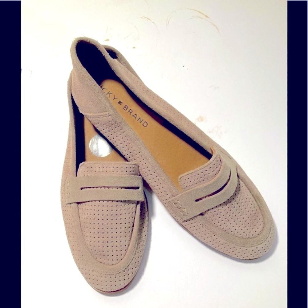 Nwt lucky brand suede leather loafers